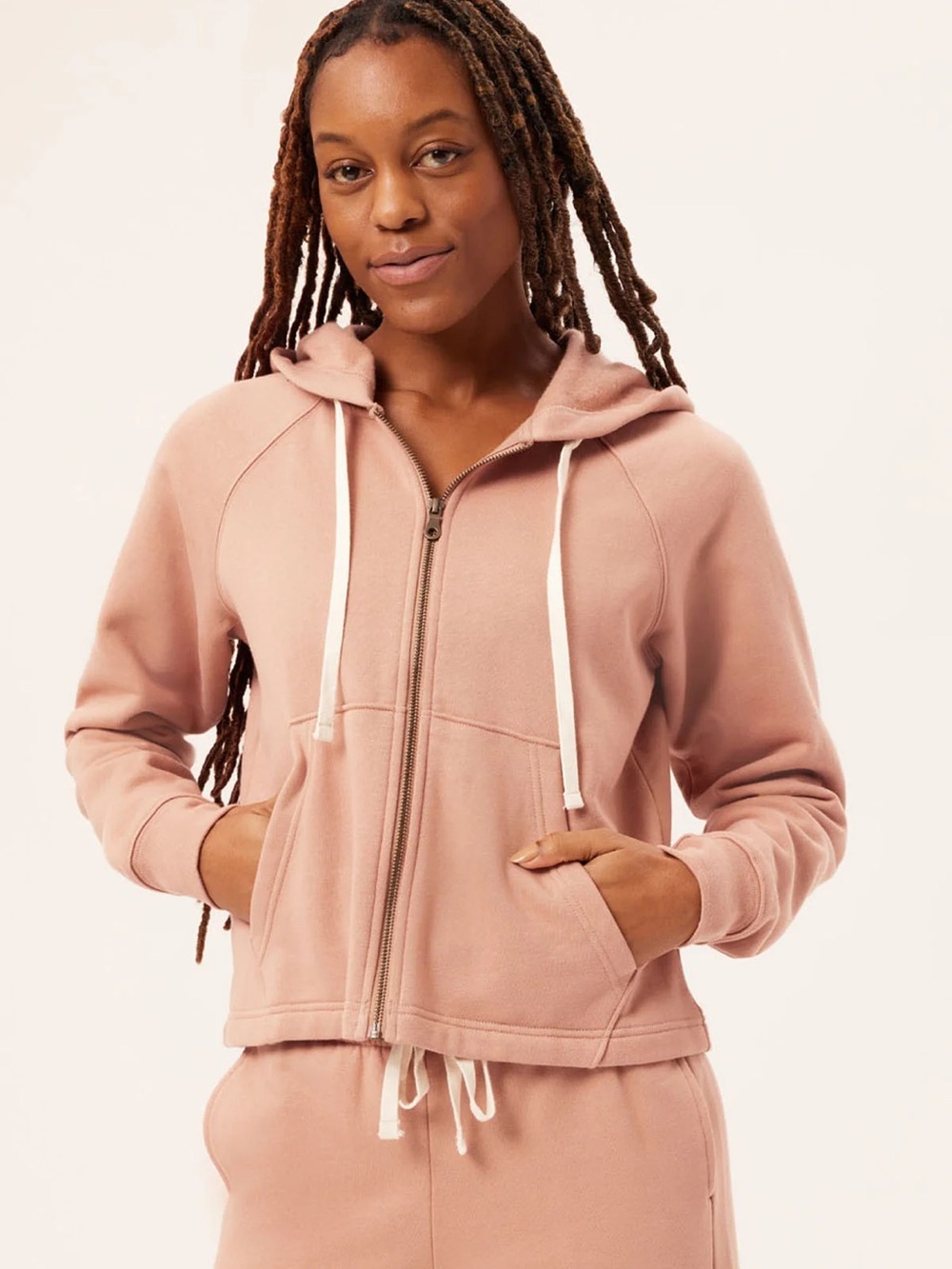 NWT Girlfriend Collective 50/50 Zip Up Hoodie